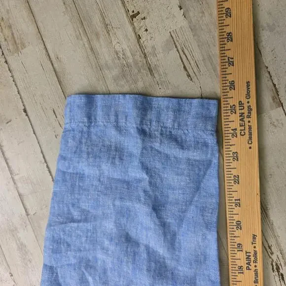 Talbots Pants Womens XL Blue 100% Linen Drawstring Elastic Waist Cargo Pocket - Picture 7 of 8